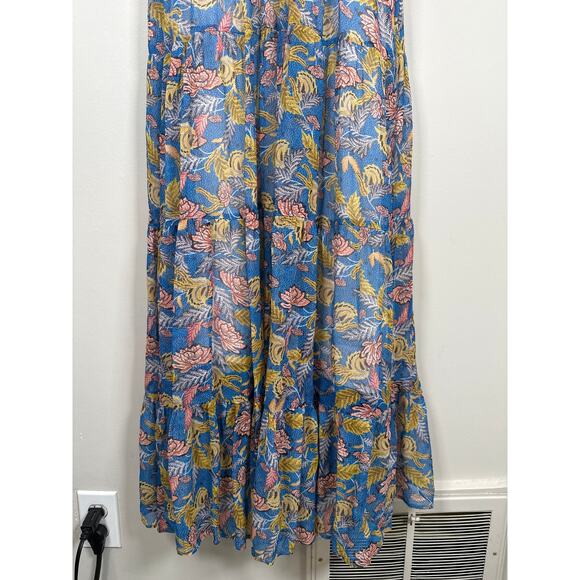 Anthropologie Verb by Pallavi Singhee Vineyard Tiered Maxi Dress Womens Size 4 - Picture 5 of 11